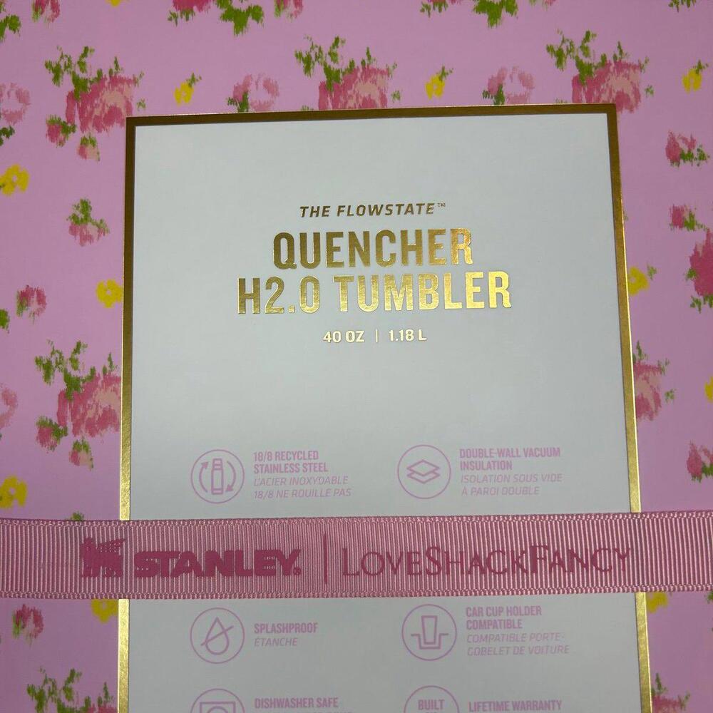 STANLEY x Love Shack Fancy Tumbler 40oz Ibiza Sunset Pink - Picture 9 of 9